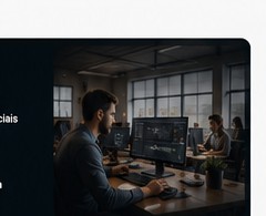 Equipe em ambiente de produção audiovisual